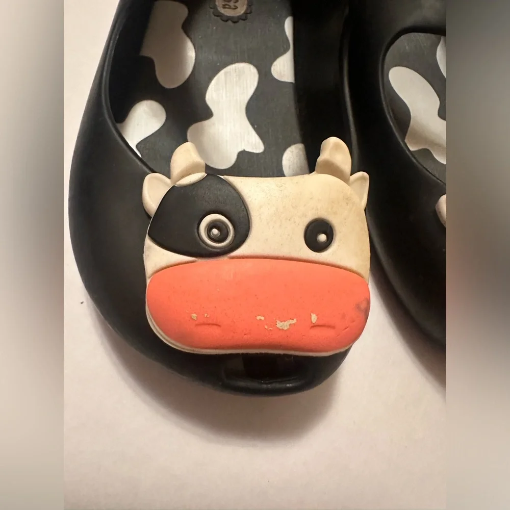 Mini Melissa Cow Mary Janes (Left Is Missing Horn)